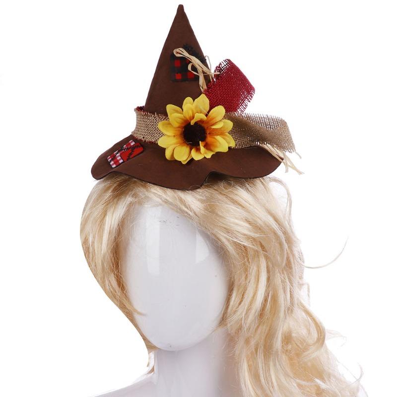 4pcs Set of Straw Props Carnival Party Decoration Set Halloween Adult Hat Glove Necklace Cosplay