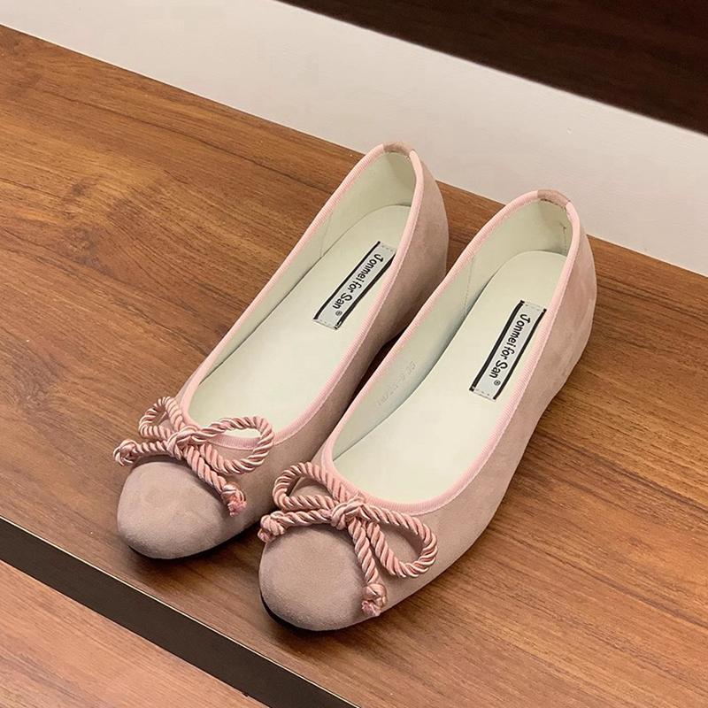 Fashion SUOJIALUN Spring New Brand Women Flat Shoes Fashion Round Toe Shallow Slip On Ballerina Ladies Elegant Outdoor Dress Boat Shoes