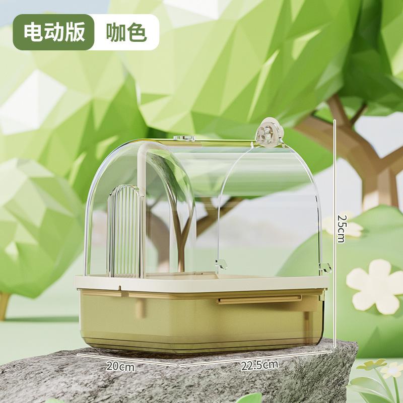 Bird Hanging Parrot Bath Box Bird Bath Transparent Bathroom Multifunctional Shower Bath for Pets