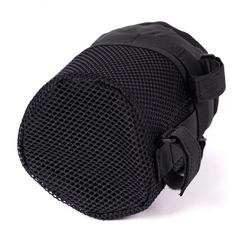 FAIRWEATHER Stem Bag+ Ecopac/black Stem Bag Plus Eco Pack Black Handlebar Bag for Bicycles, Small Item Storage, Water Bottle Case, and Drink Holder