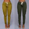 Fashionable Sexy Women High Waist Stretch Slim Casual Pants With Elegant Pockets
