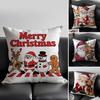 Christmas and Deer Cute Pillow Case Anti-dustmite Invisible Zipper Sofa Bed