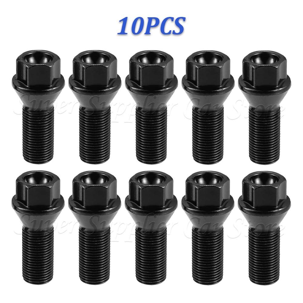 M14x1.25 New 4/5/10/20PCS Car Wheel Lug Bolt Nuts For BMW 1 3 5 7 Series X1 X3 X5 X6 F20 F30 F07 F25 E70 36136781151 36136890324