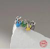 Xiaomi 925 Sterling Silver Rings For Women Geometric Fine Jewelry Finger Adjustable Simple Black Hear Open Ring For Party Birthday Gift