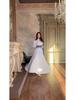 2025 Spring Retro Elegant Long Sleeve Waist-Hugging Dress for Women