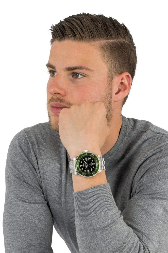 Pro Diver Otomatik Saat 47mm Kasa Gümüş Paslanmaz Çelik Kordon Siyah Kadran 3047 Orijinal İthal Ürün [Invicta] Erkek [Ürün]