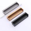 Aluminum Alloy Wardrobe Cabinet Sliding Door Drawer Embedded Hidden Button Handle Slotted Invisible Cabinet Door Handle