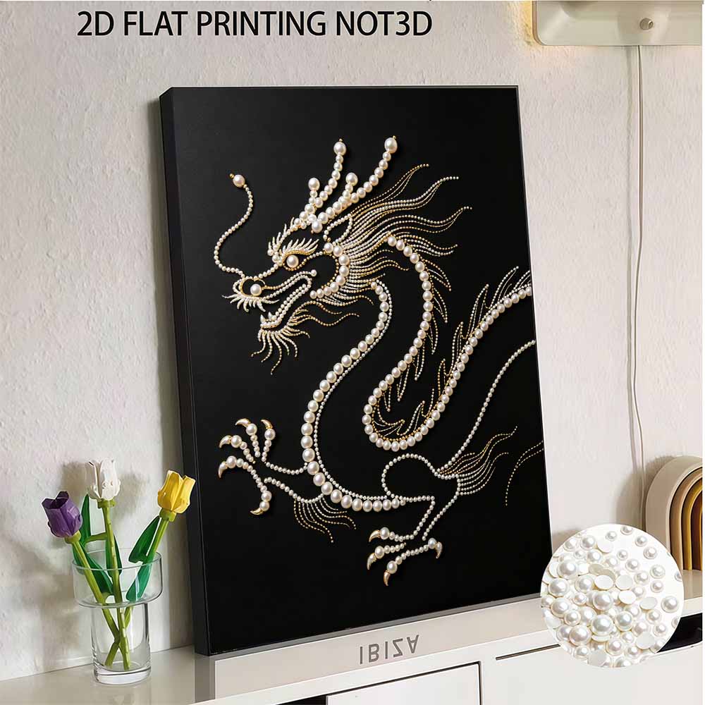 5D DIY Pearl Diamond Painting Kit Majestic Dragon Full Drill Embroidery Mosaic Art Home Wall Decor Gift