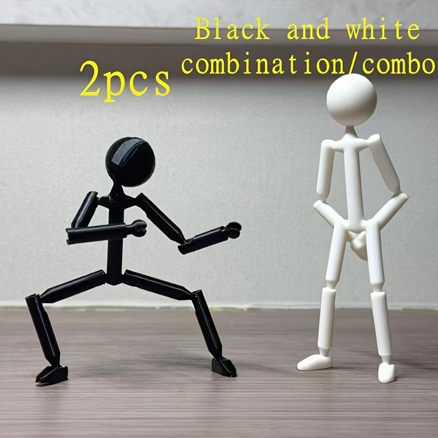 

2pcs Anime Figure Figurines - Bendable Jointed Arms - Gift for Anime Fans, Office and Home Decoration, Easy to Pose, Festive