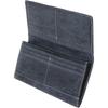 Snovist Camel Leather Long Wallet for Men (02.Navy)