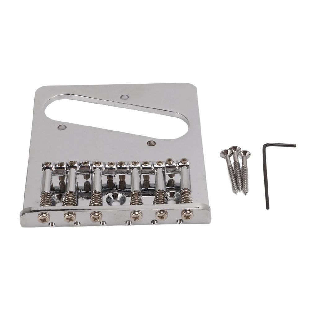 6 Saddle Electric Guitar Bridge L Shape Design Saddle Bridge Hardtail Bridge For Electric Guitar