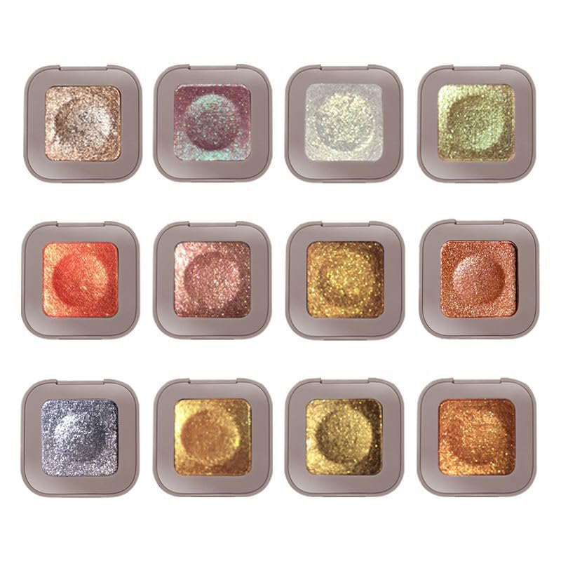 SWEET NIGHT Single Eyeshadow - Highly pigmented, smooth, long-lasting, for all ages (03 - Bright White Gold)