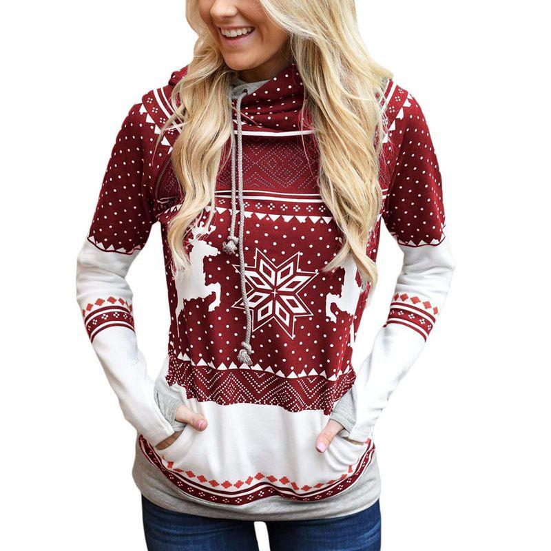 Premium Quality New Fashion Women Clothing Merry Christmas Letter Print T-shirt Long Sleeve
