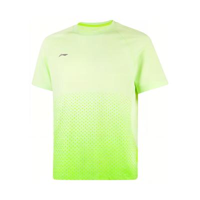 T-shirt Versátil Casual Respirável de Manga Curta com Gola Redonda Gradiente Homem Tops Verde Sprite Verde Digital ATSV437-7