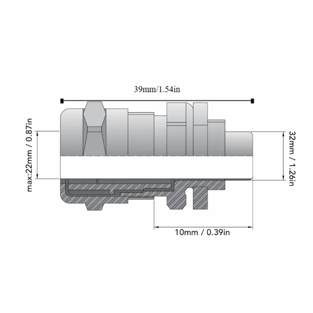 2PCS Waterproof Cable Gland M32 Cord Grip Connectors Durable Wire Connector  Lighting Applications