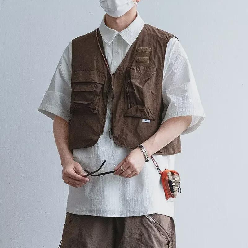 Japonská retro pracovní vesta - Krátký styl