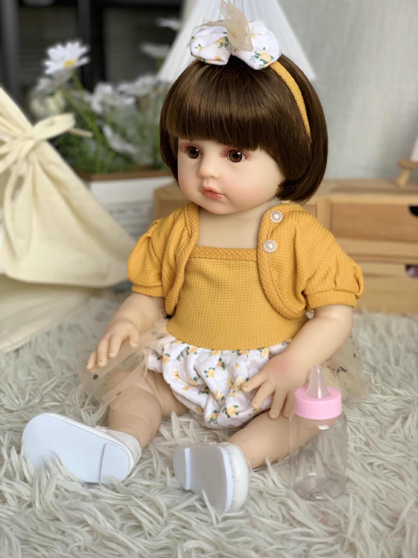 

Reborn Vinyl Baby Doll - Realistic Soft Rubber Children s Toy Gift 18 inches 45 cm
