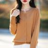 2025 Spring Women's Round Neck Velvet Cardigan Sweater