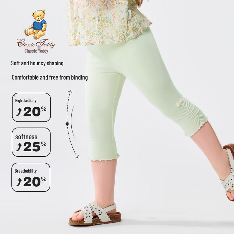 Classic Teddy Girls' Breathable Capri Leggings
