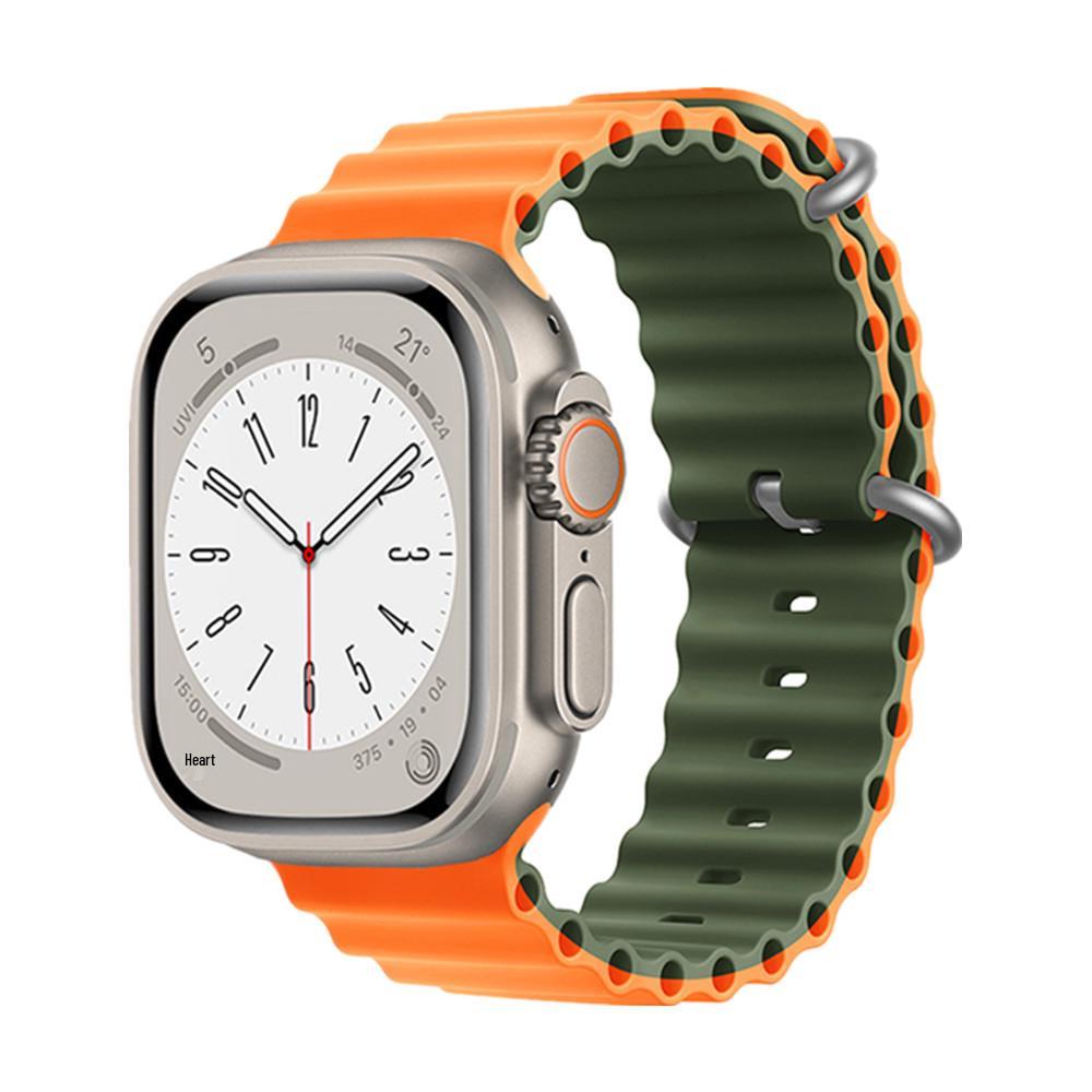 Apple Watch 11 Ultra Silikonarmband mit Doppelschnalle