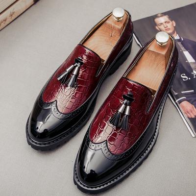 Chaussures en Cuir pour Hommes Chaussures Plates Homme Business Décontracté Mocassins Grande Taille Chaussures en Cuir à Franges pour Hommes