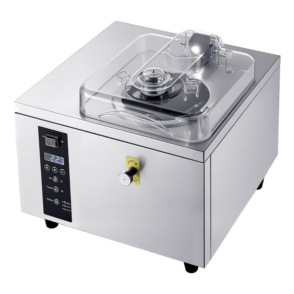 Commercial Hard Ice Cream Machine, 500W 5L Per Hour, Gelato Hard Serve Ice Cream Maker with 2.8L 304 Stainless Steel Cylinder, Auto Clean LED Panel