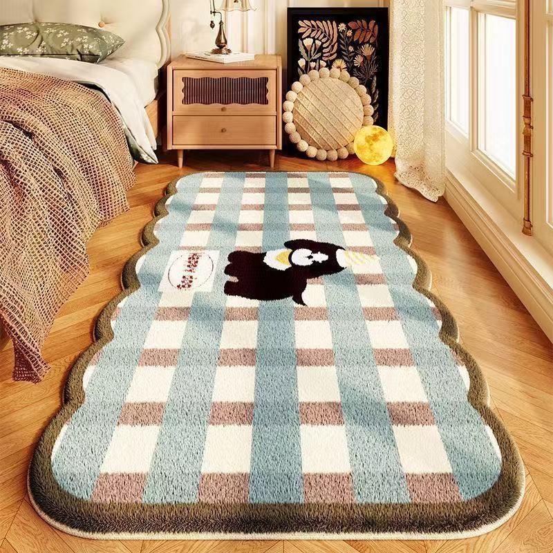 Cartoon Bedside Rug: Stain-Resistant, Non-Slip, Easy-Care, Water-Absorbent Rug for Bedroom, Living Room, or Bay Window
