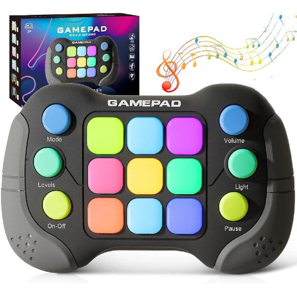 Upgraded Flashing Handheld Game for Kids, Fast Push Fidget Game Toy, Quick Push Light Up Fidget Electronic Console for Teens, Birthday Gifts for 3-12