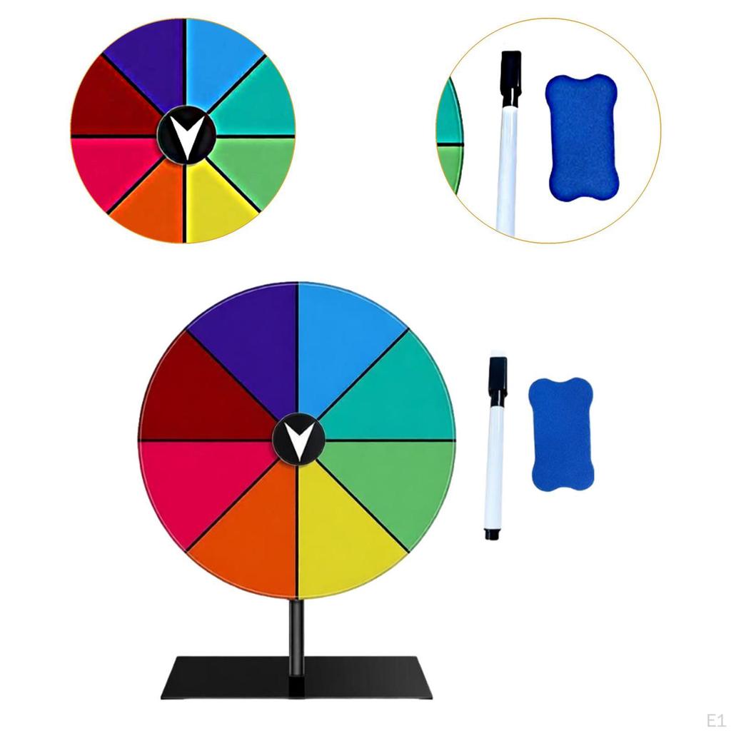 Prizes Turntable Draw Roulette Wheel with Stable Base Portable Raffle for Gatherings Teaching