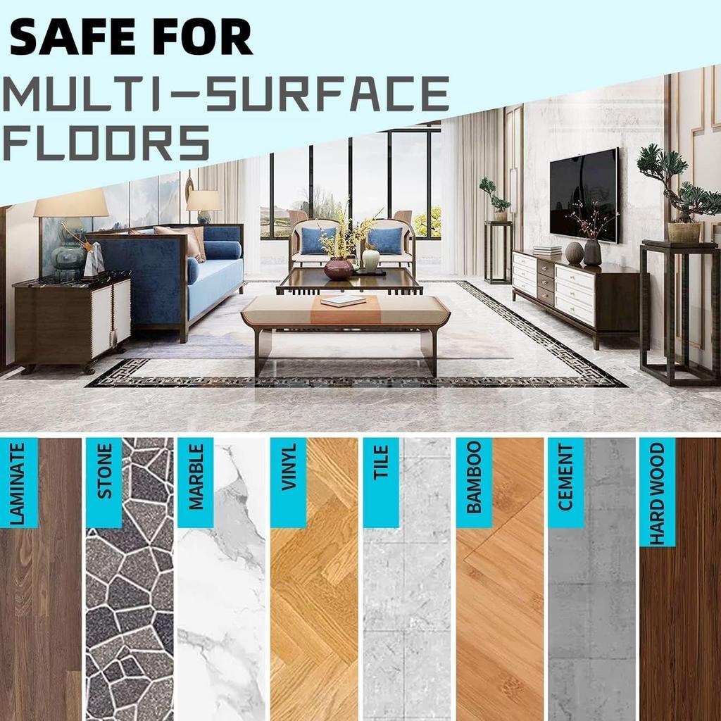 8 Pack Microfiber Cleaning Pads for All Bona Mops, 2 Deep Cleaning Pads + 4 Microfiber Cleaning Pads + 2 Dusting Pads,Washable Reusable Microfiber