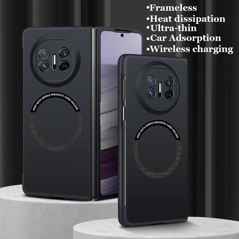 Für Magsafe Magnethülle für Huawei Mate X5 X3 X2 Schlanke rahmenlose harte PC-Rückseite Drahtlose Ladehüllen für Mate X3 X2 X5