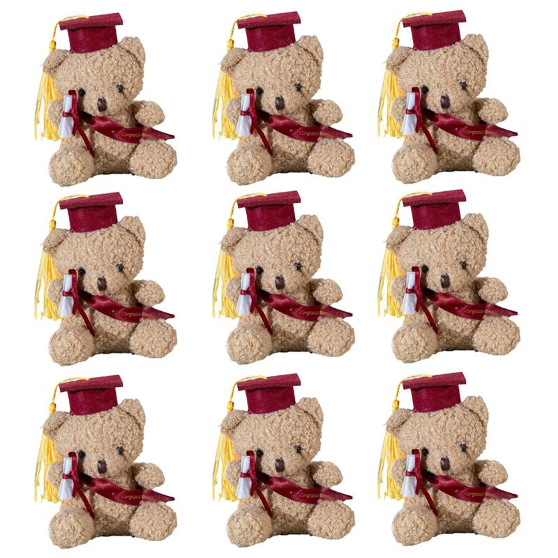 

5-50Pcs Graduation Bear Plush Bears Bulk Stuffed Bear For Kindergarten Gifts Primary School College High School Party Favors (As shown-24048)-5pcs