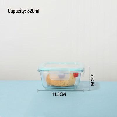 ZISIZ Transparent Glass Food Storage Container Set