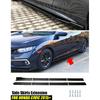 For Honda Civic 2015+ Hatchback Sedan Type-R Side Skirt Extension Line Rocker Panels Guard Body Kit ABS Gloss Black