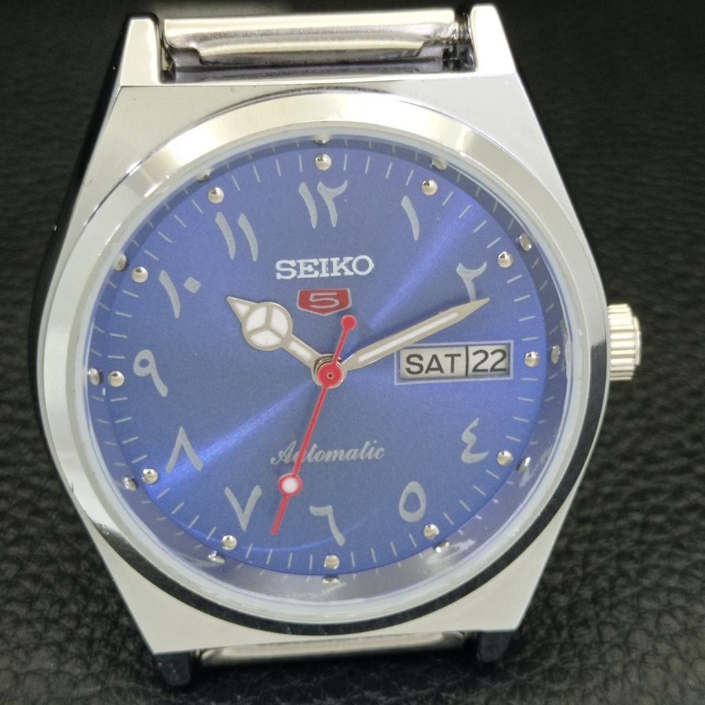 AUTOMATIC VINTAGE REFURBISHED SEIKO 5 JAPAN 6309A MENS BLUE DIAL WATCH a441326-4