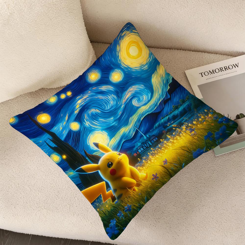 Pillow Cover P-Pika Q-Chu Room Decorating Items Decorative Cushions For Sofas Interior Decoration Personalized Gifts Covers Sofa