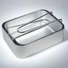 2 Stück Klappbarer Griff Aluminiumlegierung Brotdose Lebensmittelqualität Verdickte Konstruktion Outdoor Lebensmittelbehälter Stapelbar Leicht zu Reinigen