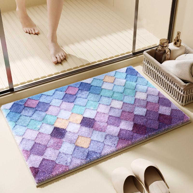 

Dopamine Plush Non-slip Bathroom Mat - Water Absorbent Toilet Floor Rug 40*60cm Easy Care