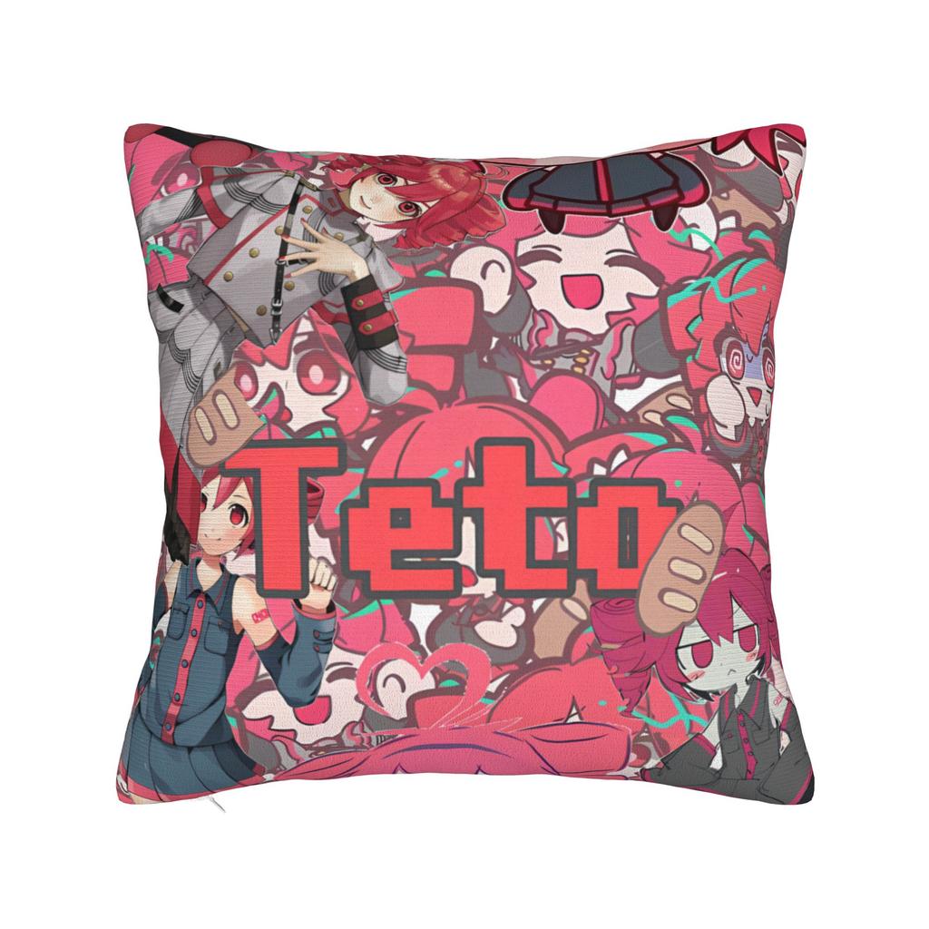 Teto Kasane Chibi Cartoon Anime Pillow Case Morden Pillow Cover Graphic Pillowcases For Sofa Bedroom Home Decor