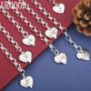 925 Sterling Silber Seitenkette mit Buchstaben Exquisites Armband Geschenk Schmuck