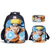 Playful Blink Naruto Three-Piece Set Spine Care Schoolbag Pencil Bag Satchel Bag Student School Full Set