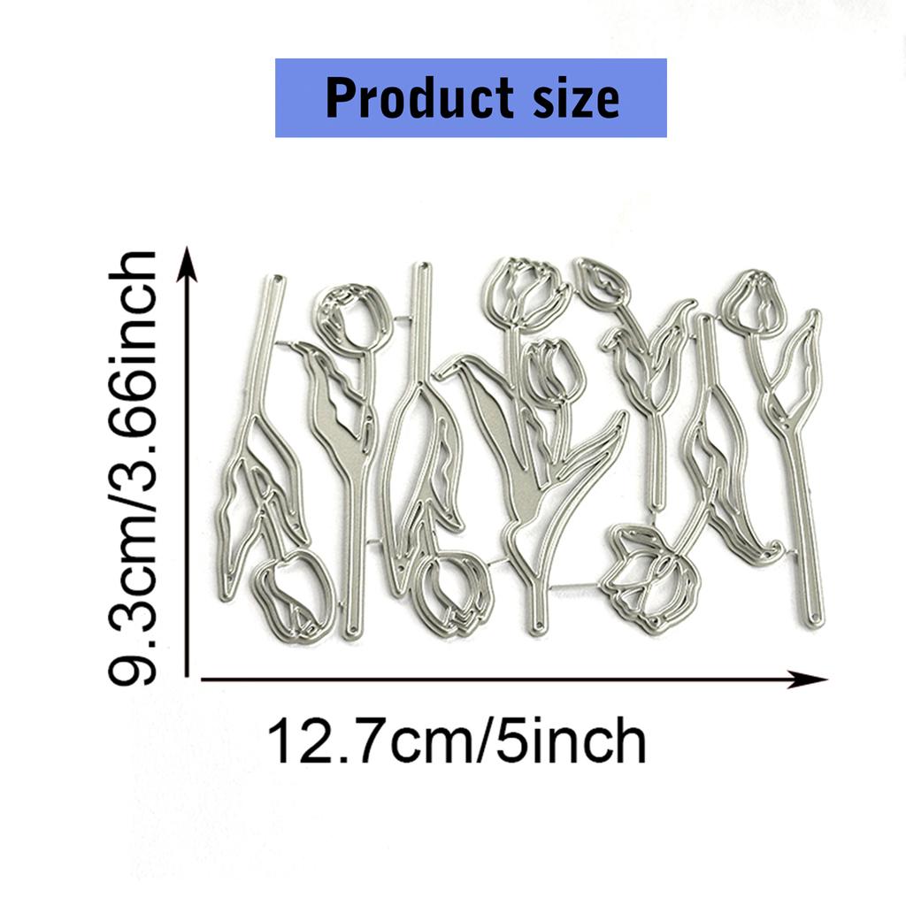 Flower Die Cut Decorative Embossing Paper Die Carbon Steel Cutting Dies For Card Making Scrapbooking Album Bookmarks