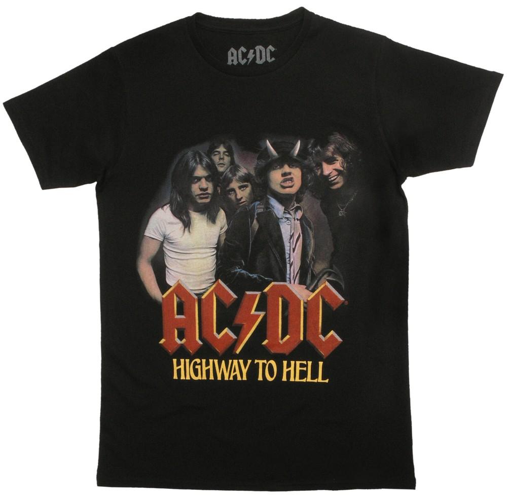 

AC DC T Shirt Highway To Hell Official Logo Rock Band Album Cover New S