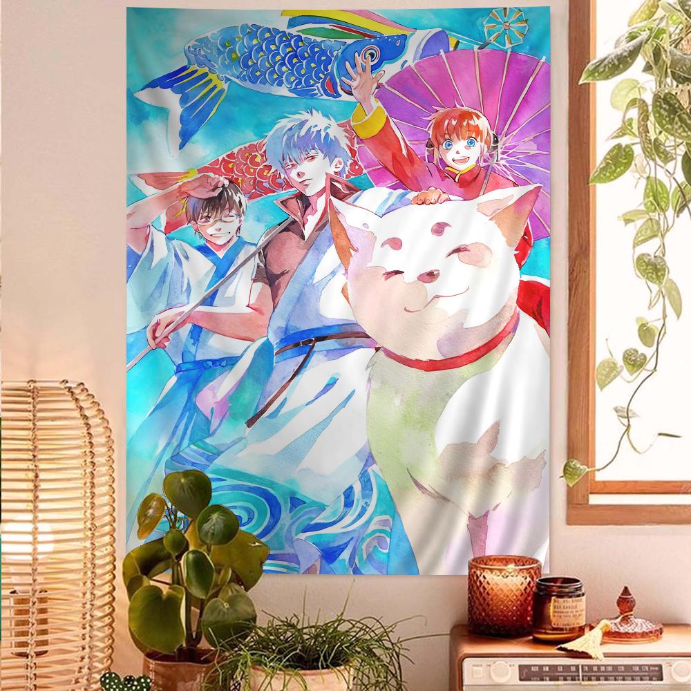 Gintama Weekly Jump Cover Wall Tapestry  Anime Manga Decor Banner Playful Room Accent for Shonen Comedy  Samurai Anime Fans