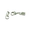 24 Pieces Multicolor Lobster Claw Clasp Leather Crimp Cord Clip Ends Crafts
