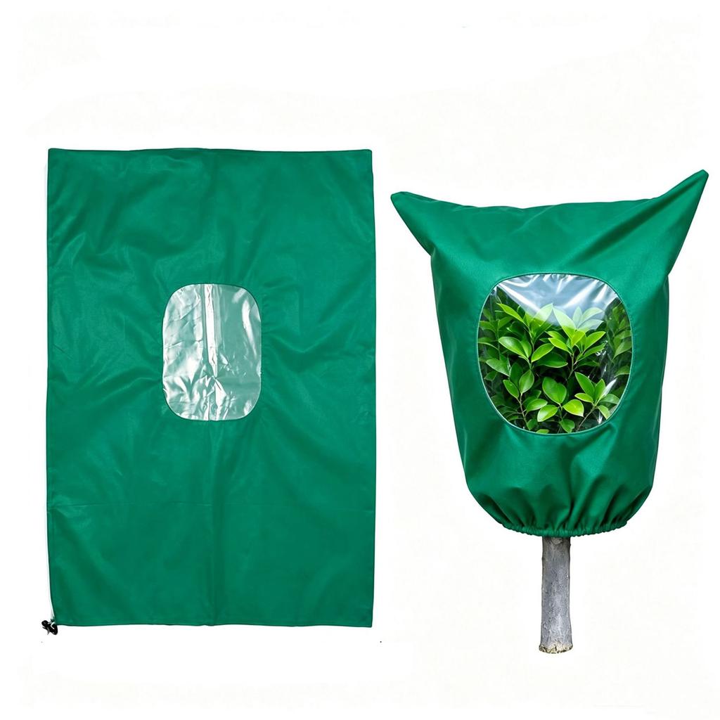 Plant Frost Cover with Clear Viewing Window for Outdoor Garden Plants and Shrubs