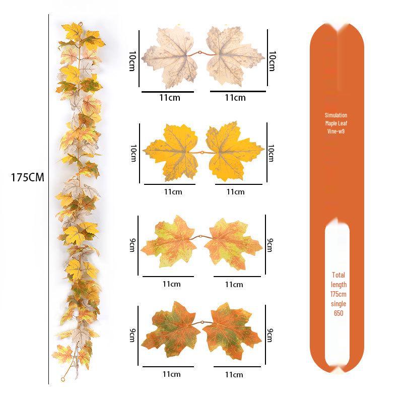 Artificial Maple Leaf Rattan Home Decor: Scenic Atmosphere Arrangement