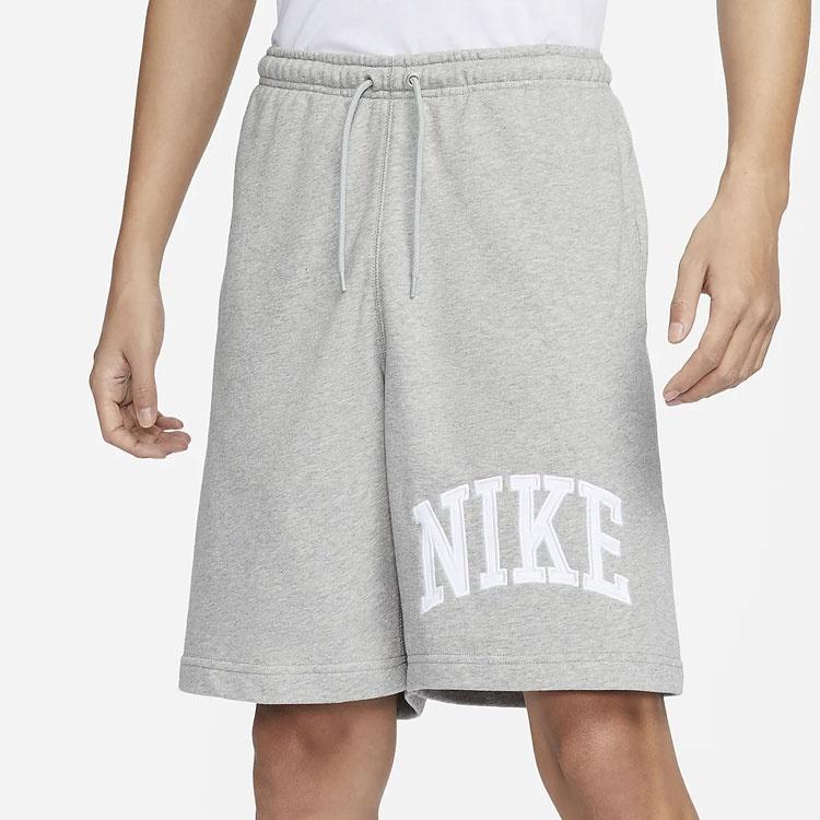Nike Sportswear Club French Terry Shorts Asia Sizing 'Grey White' Men's FQ4093-063