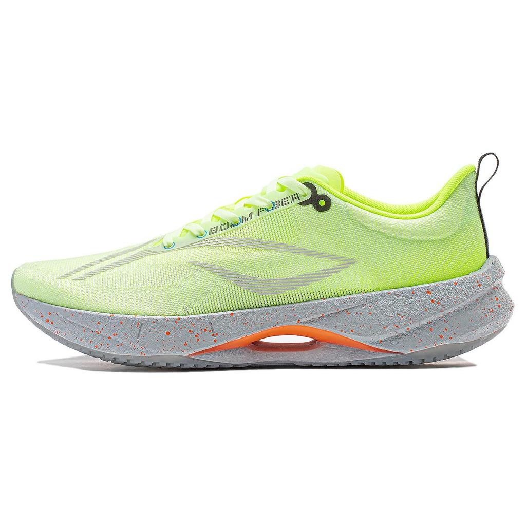 New LiNing Super Light 21 Cushioning Anti-Slip Wear-Resistant Breathability Low-Top Running Shoes Men's Yellow Green ARBU001-2