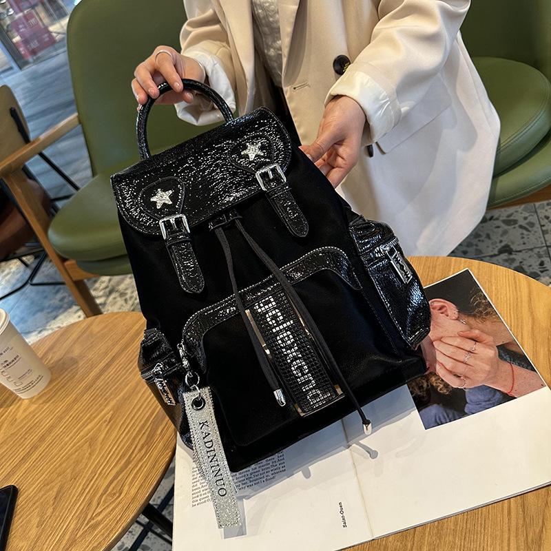 

Женский стильный рюкзак большой вместимости с бриллиантовой отделкой 2023 года для летних путешествий